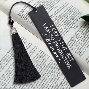 💞 New Taylor Swift Inspired “I Cry A Lot But I Am So Productive” Metal Bookmark
